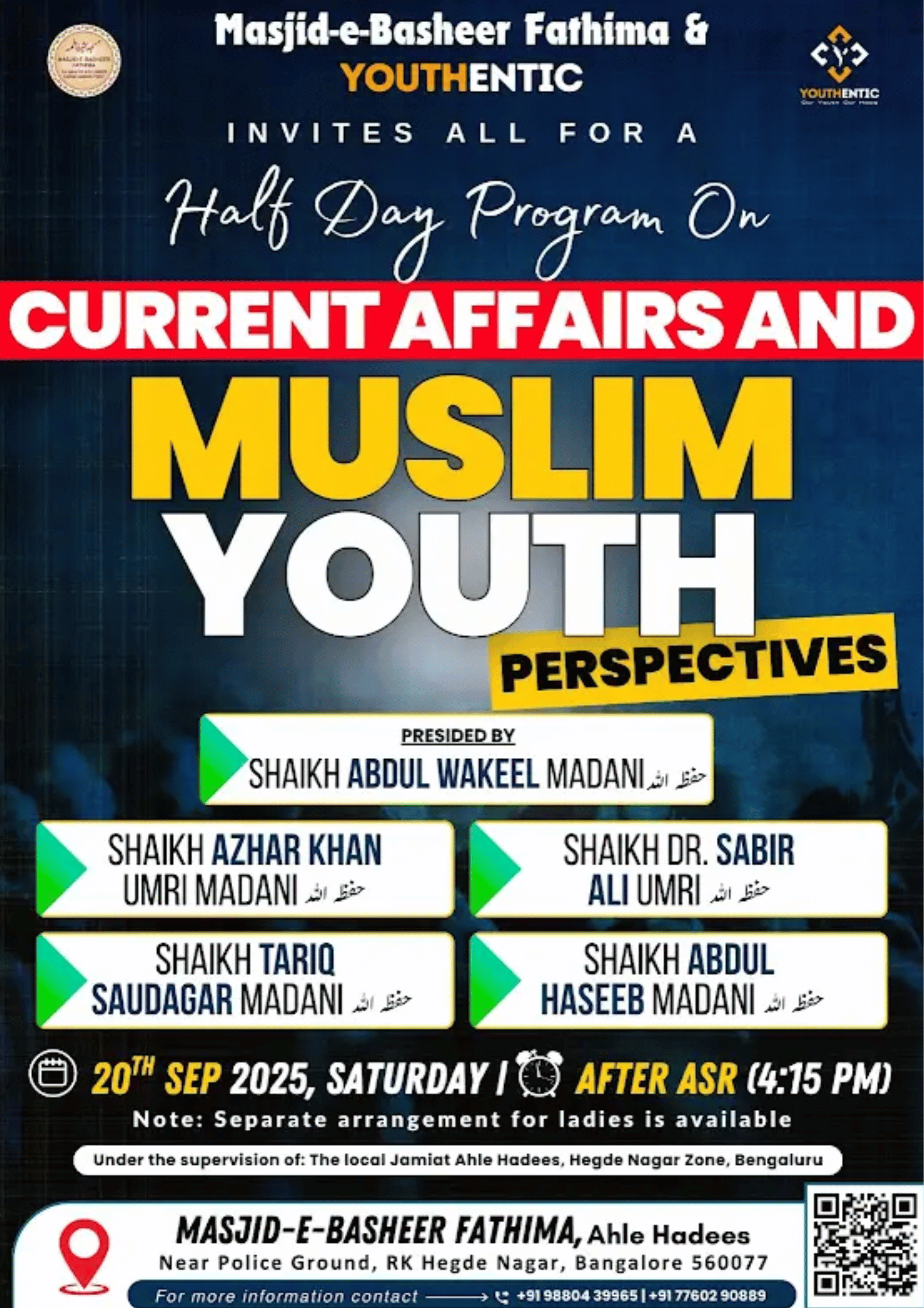 Youthentic Event - Current Affairs and Muslim Youth